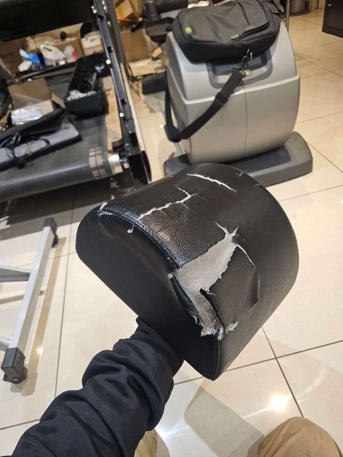 Coussin machine avant rénovation