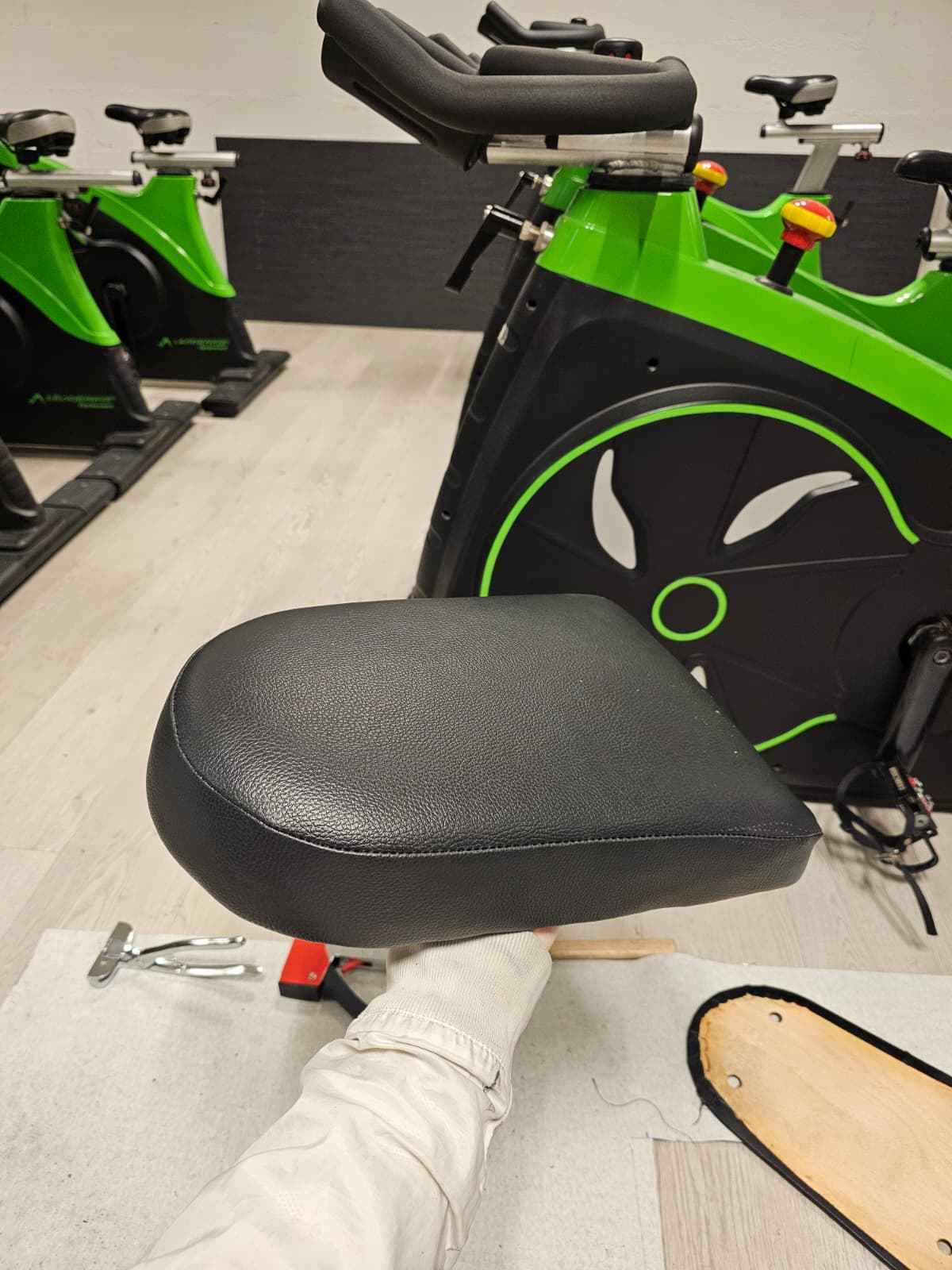 Assise vélo spinning rénovée