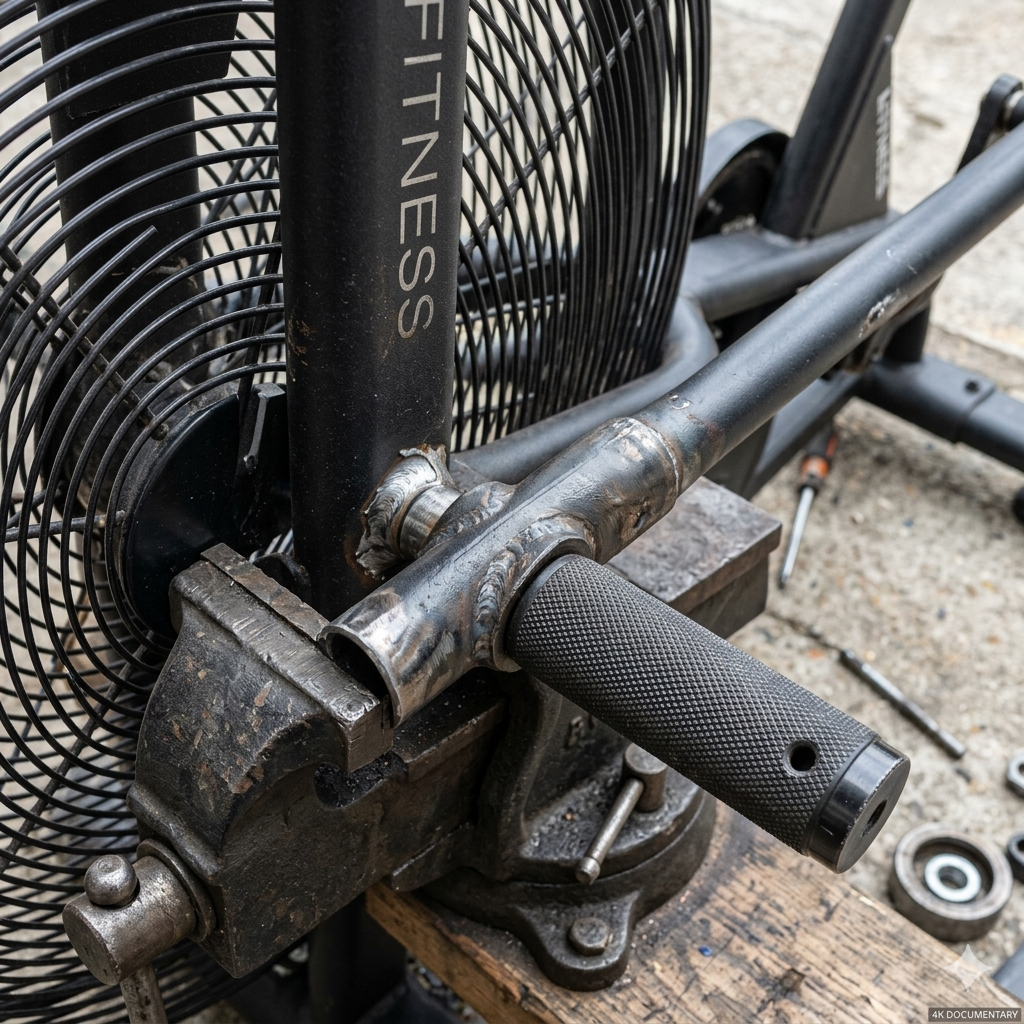 Soudure professionnelle sur cadre de vélo fitness - cordon de soudure régulier et propre