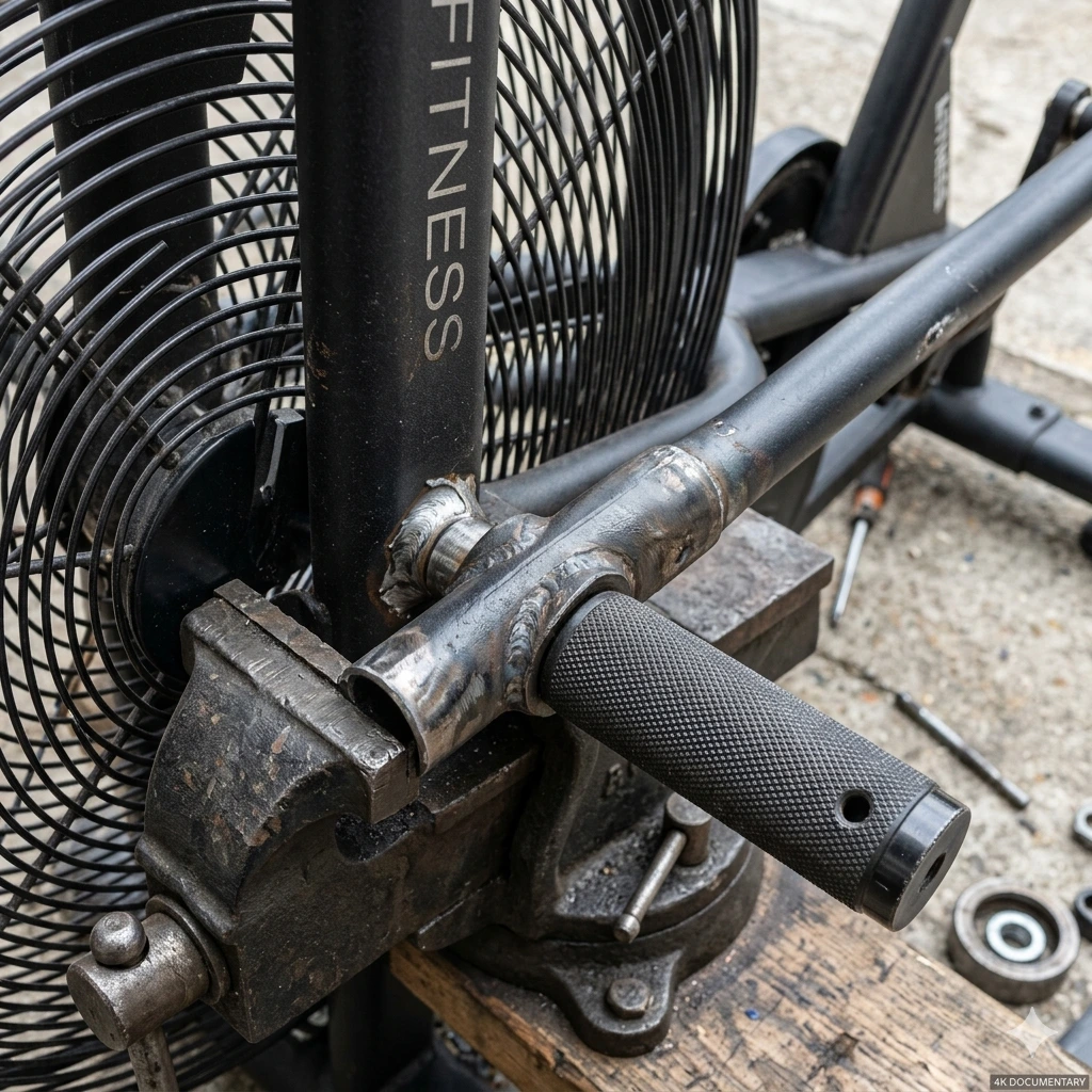 Soudure professionnelle sur cadre de vélo fitness - cordon de soudure régulier et propre